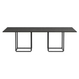 Florence Rectangular Dining Table: Black Stained Ash + Black