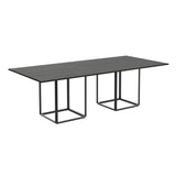 Florence Rectangular Dining Table: Black Stained Ash + Black