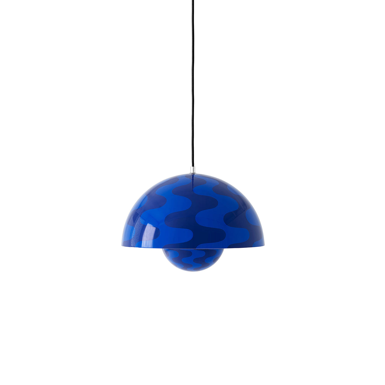 Big Flowerpot VP2 Pendant: Cobalt Blue + Twilight Blue + Black