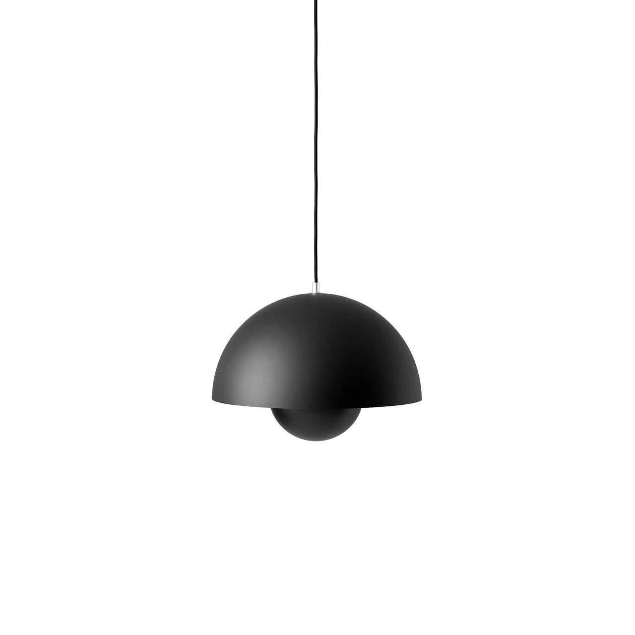 Flowerpot Pendant VP7: Matte Black + Black