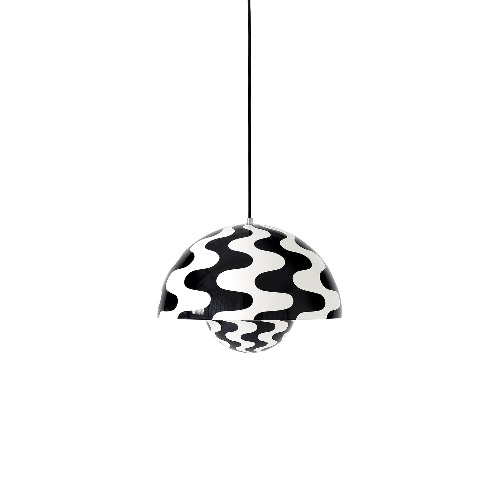 Big Flowerpot VP2 Pendant: Black + White + Black