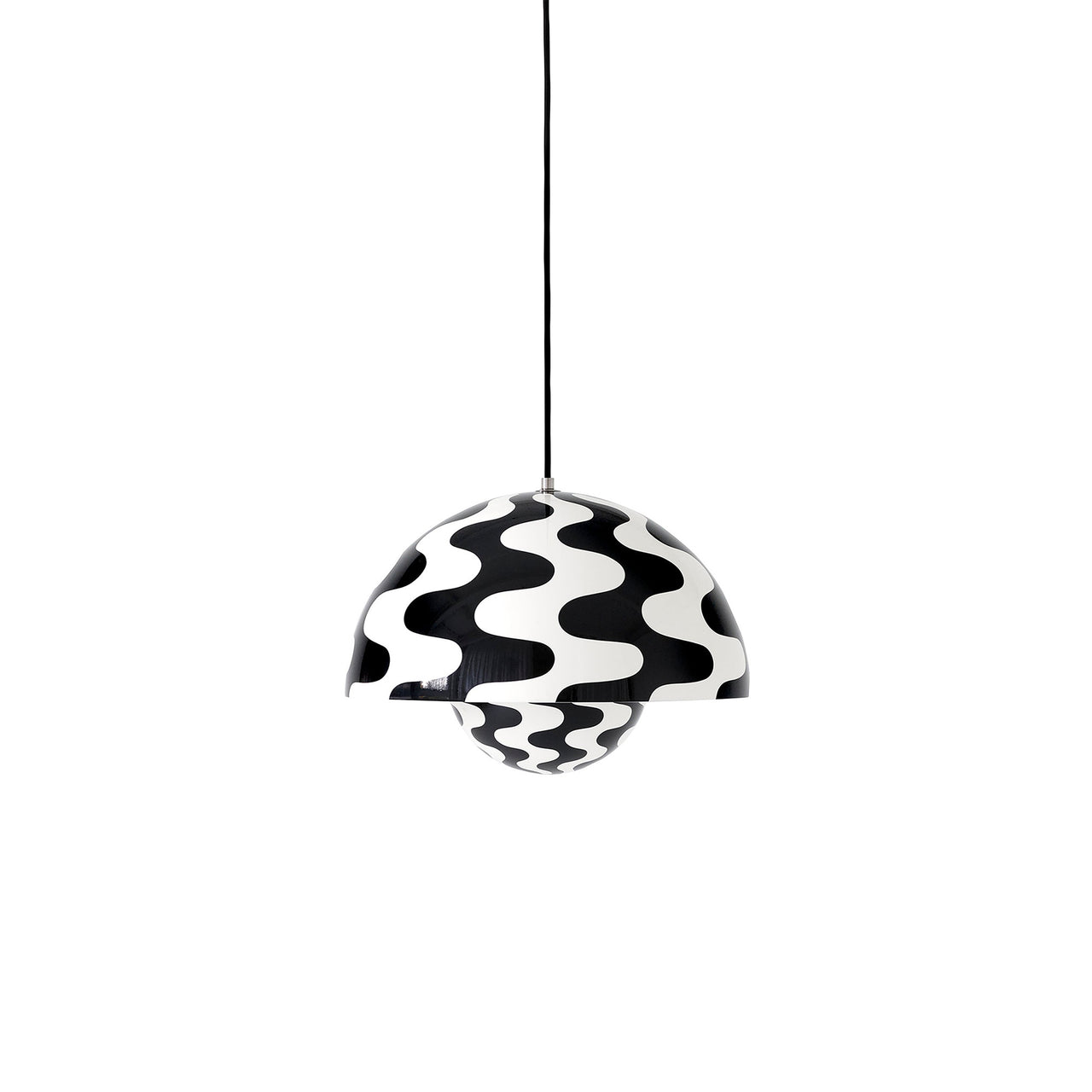 Big Flowerpot VP2 Pendant: Black + White + Black