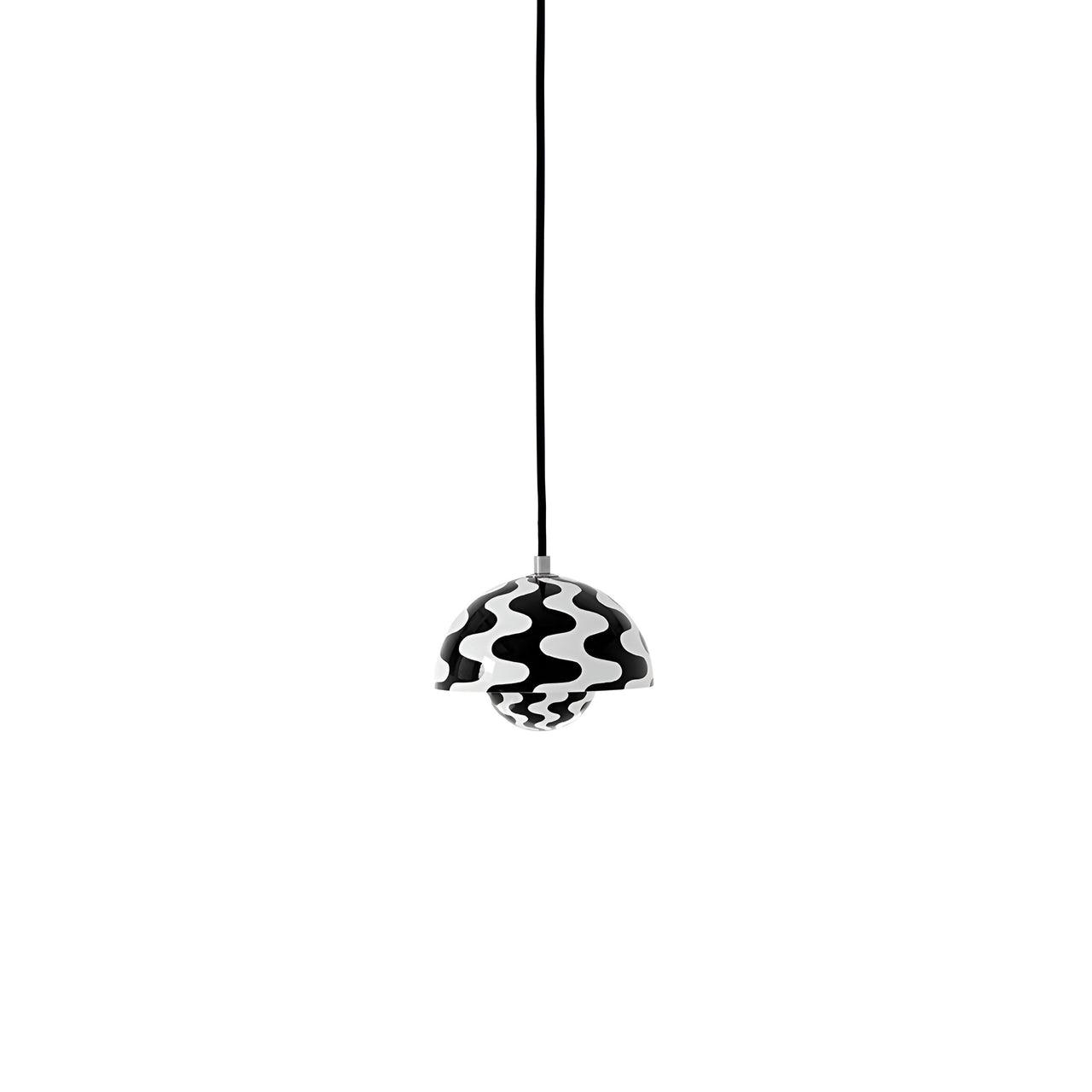 Flowerpot Pendant VP10: Black + White + Black