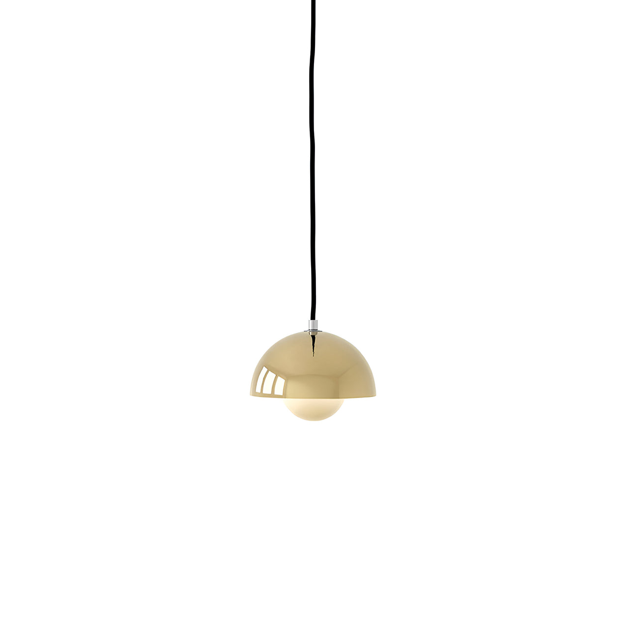Flowerpot Pendant VP10: Brass-Plated + Black