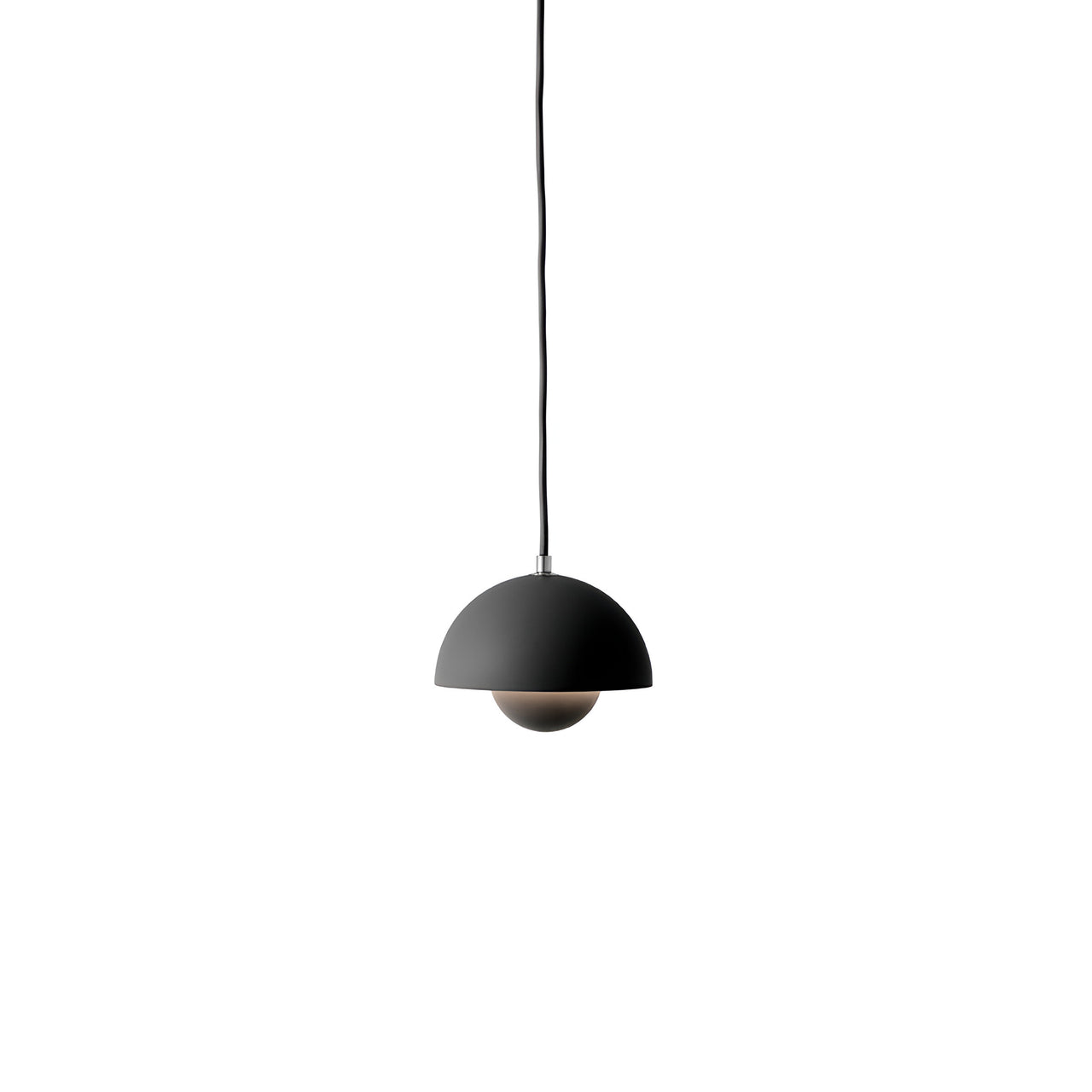Flowerpot Pendant VP10: Matt Black + Black