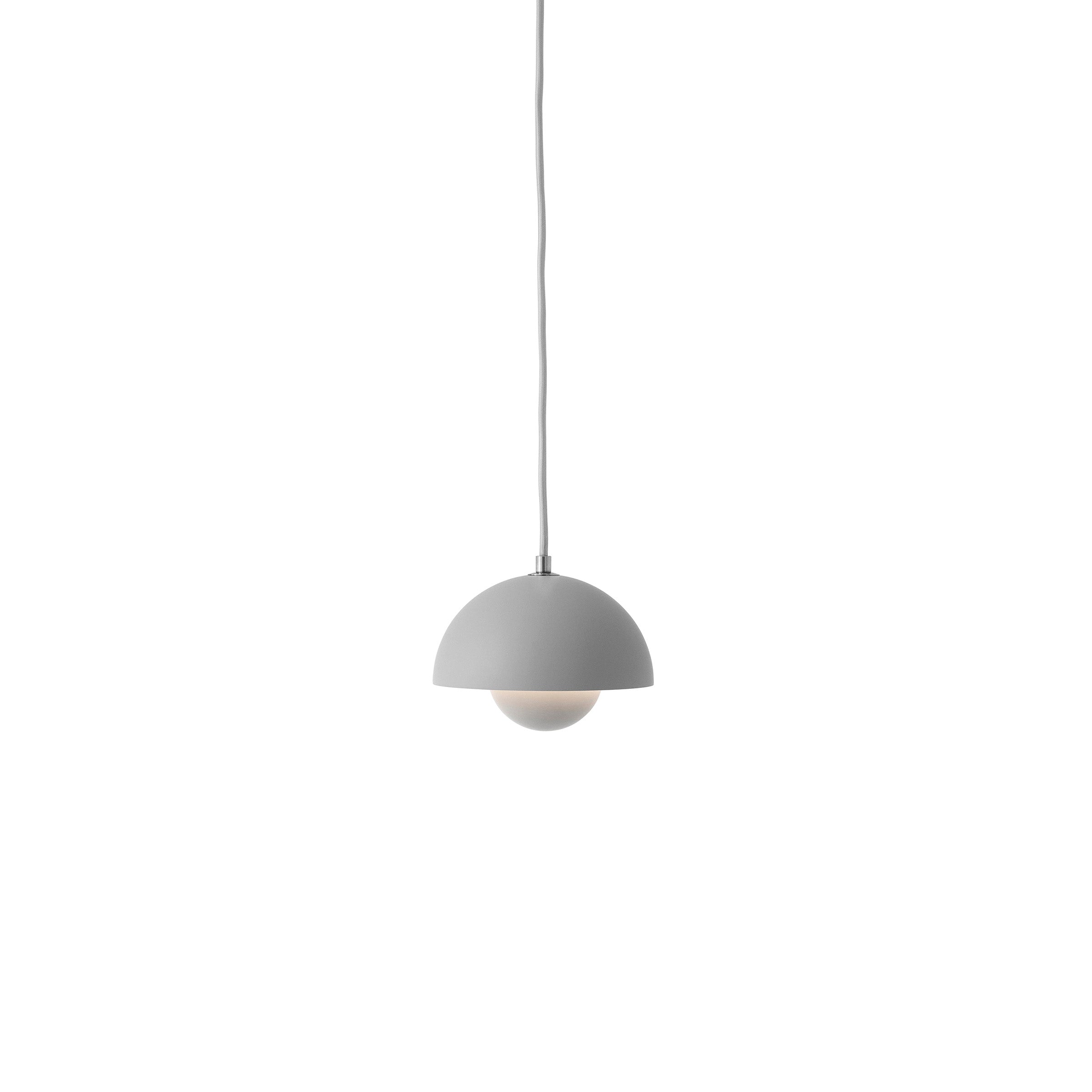 Flowerpot Pendant VP10: Matt Light Grey + Grey