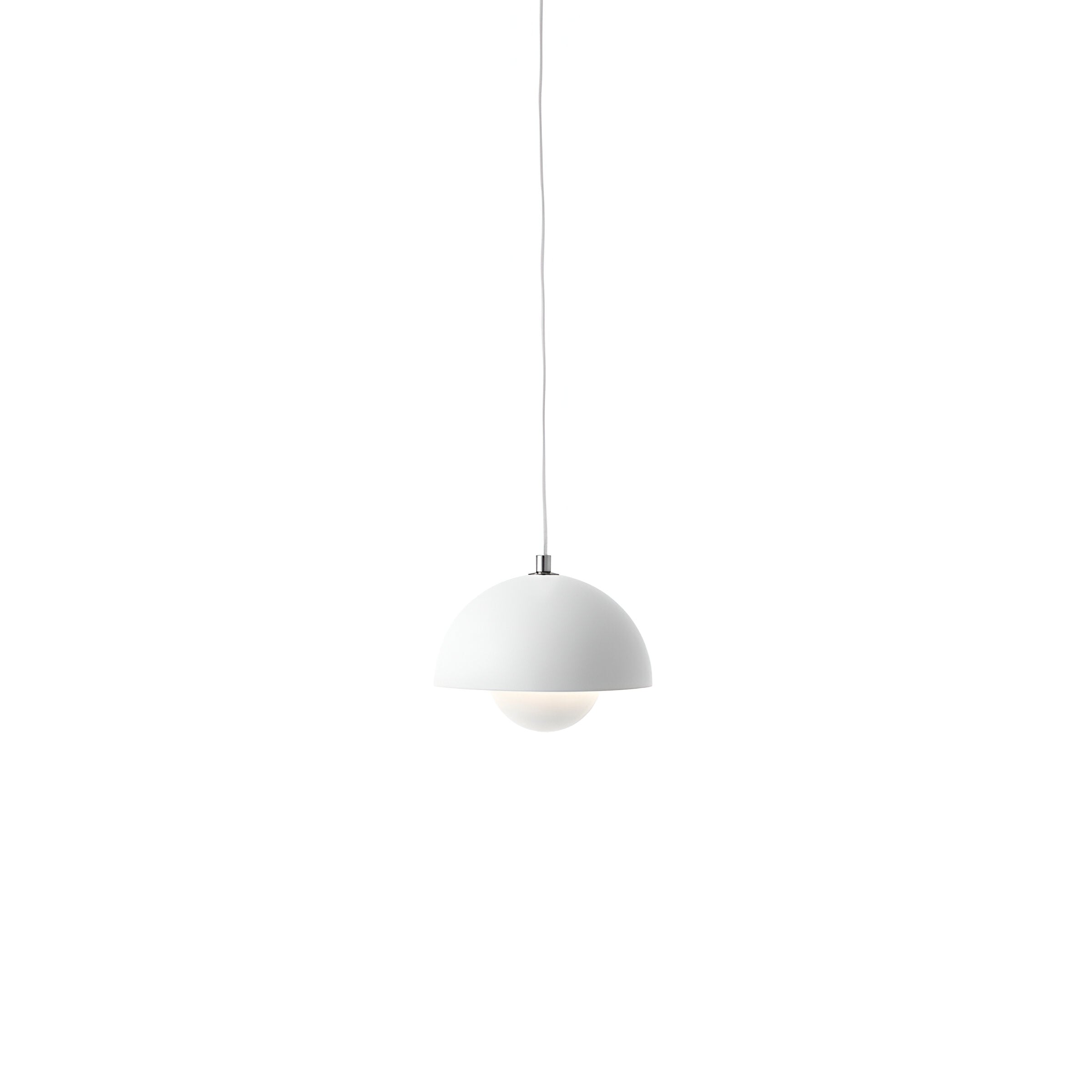Flowerpot Pendant VP10: Matt White + White