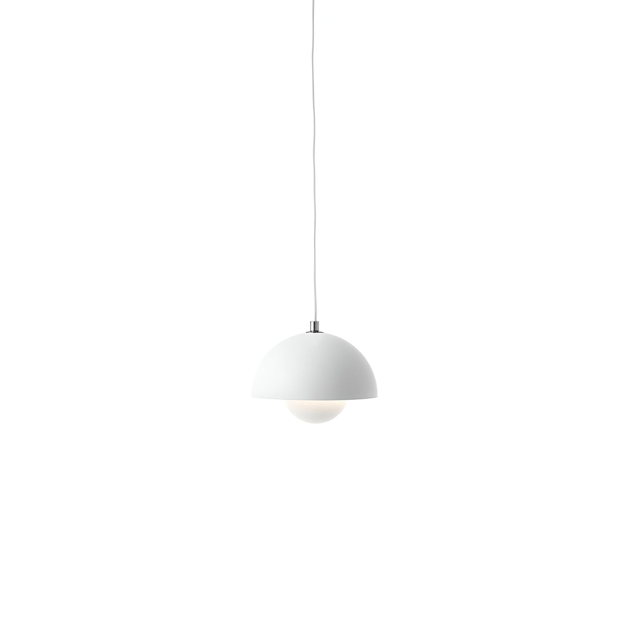 Flowerpot Pendant VP10: Matt White + White