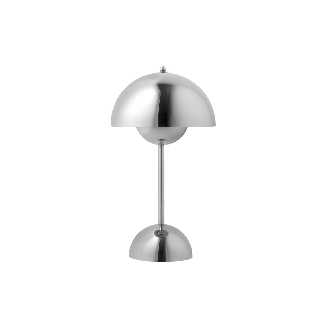 Flowerpot VP9 Portable Table Lamp: Chrome-Plated