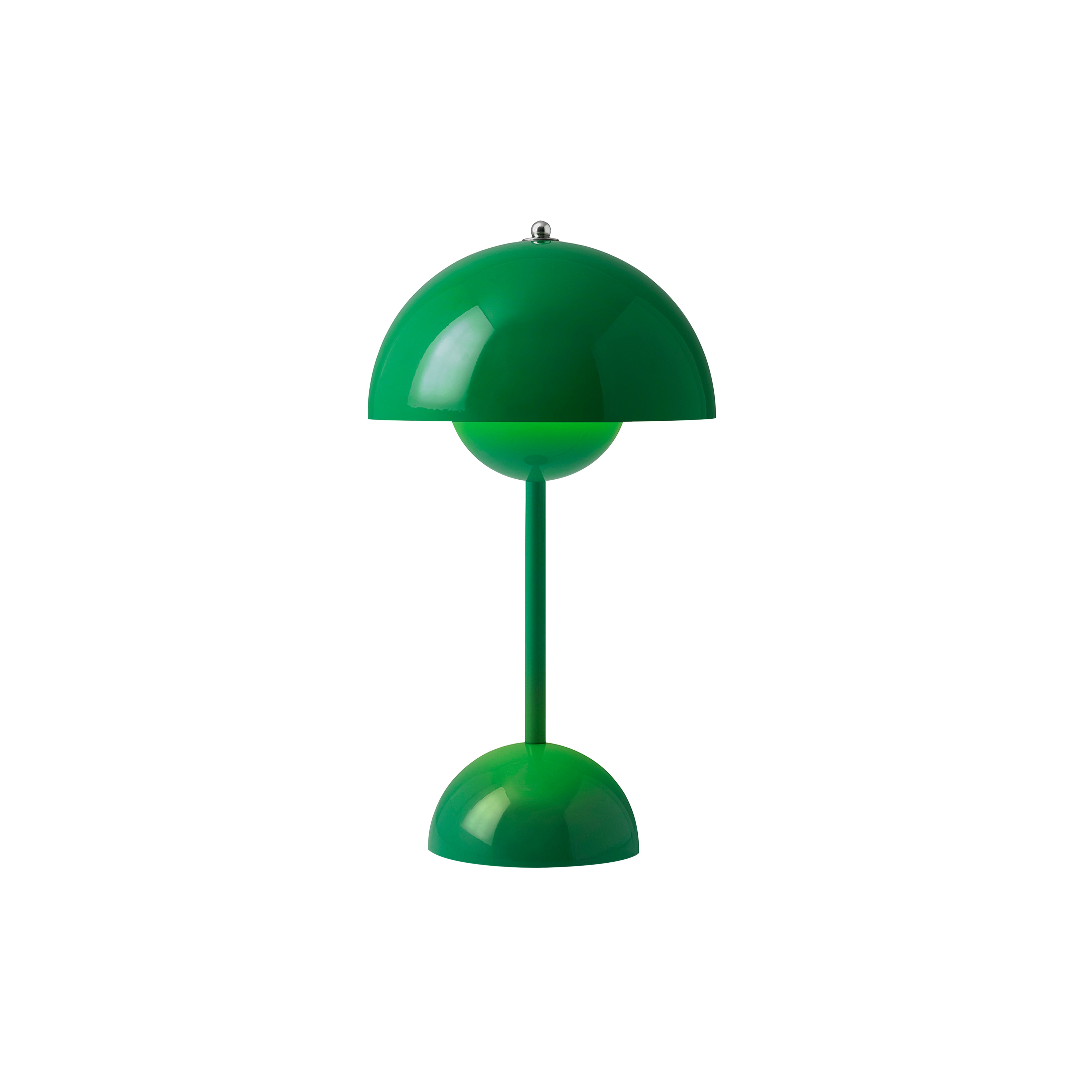 Flowerpot Portable Table Lamp: VP9 + Signal Green