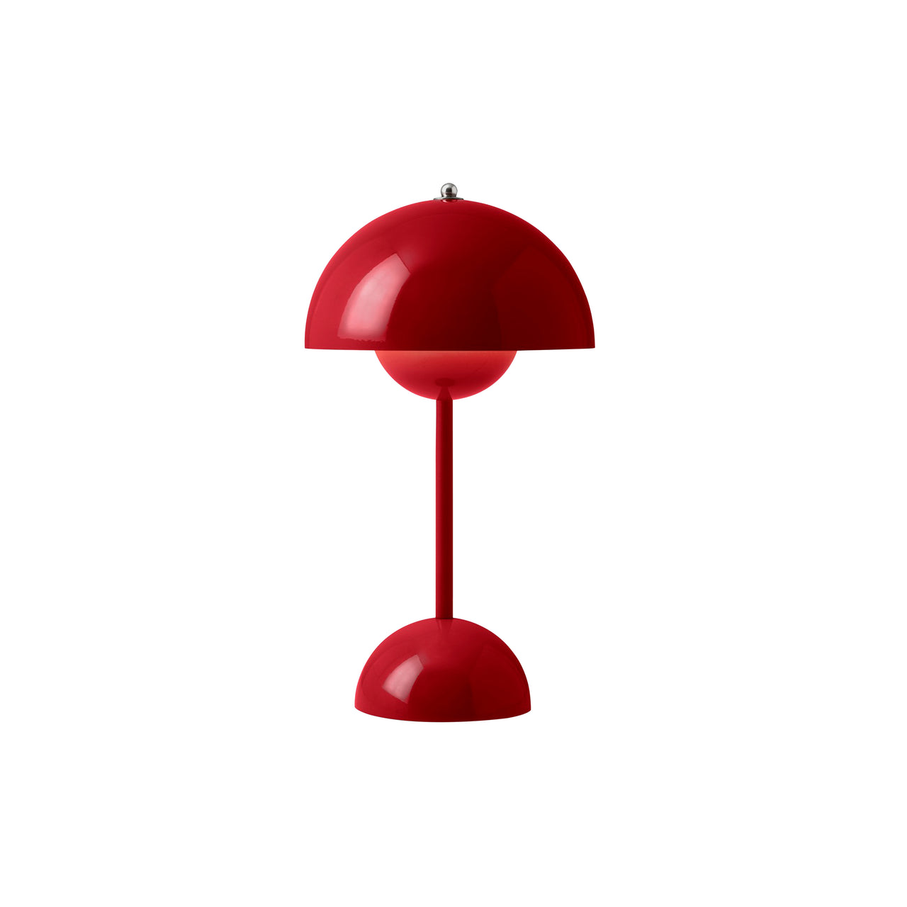 Flowerpot Portable Table Lamp: VP9 + Vermilion Red