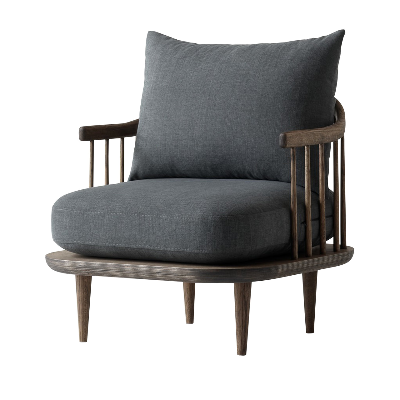 Fly Series SC10 Lounge Chair: Smoked Oiled Oak + Hot Madison 093