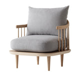 Fly Series SC10 Lounge Chair: White Oiled Oak + Hot Madison 094