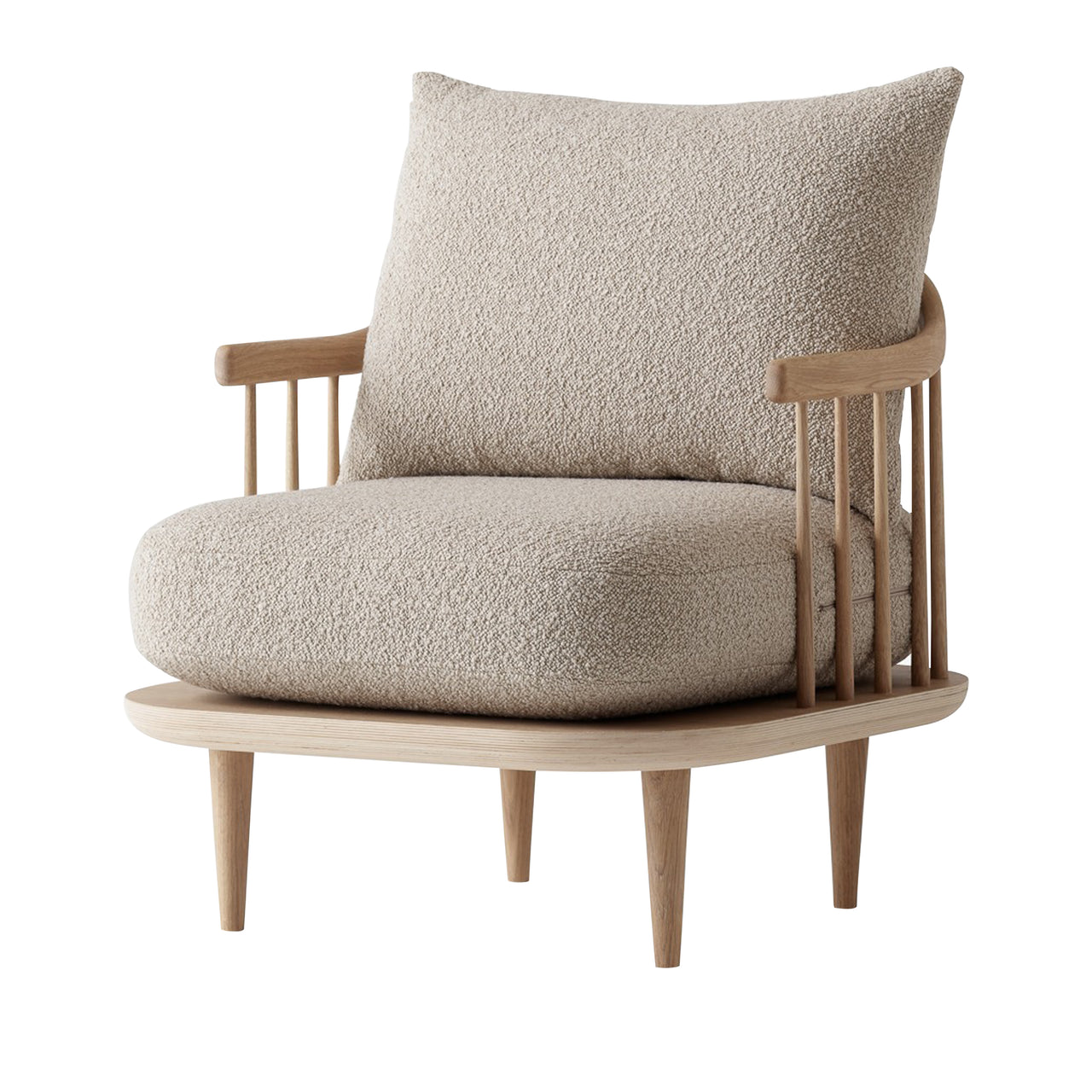 Fly Series SC10 Lounge Chair: White Oiled Oak + Karakorum 003