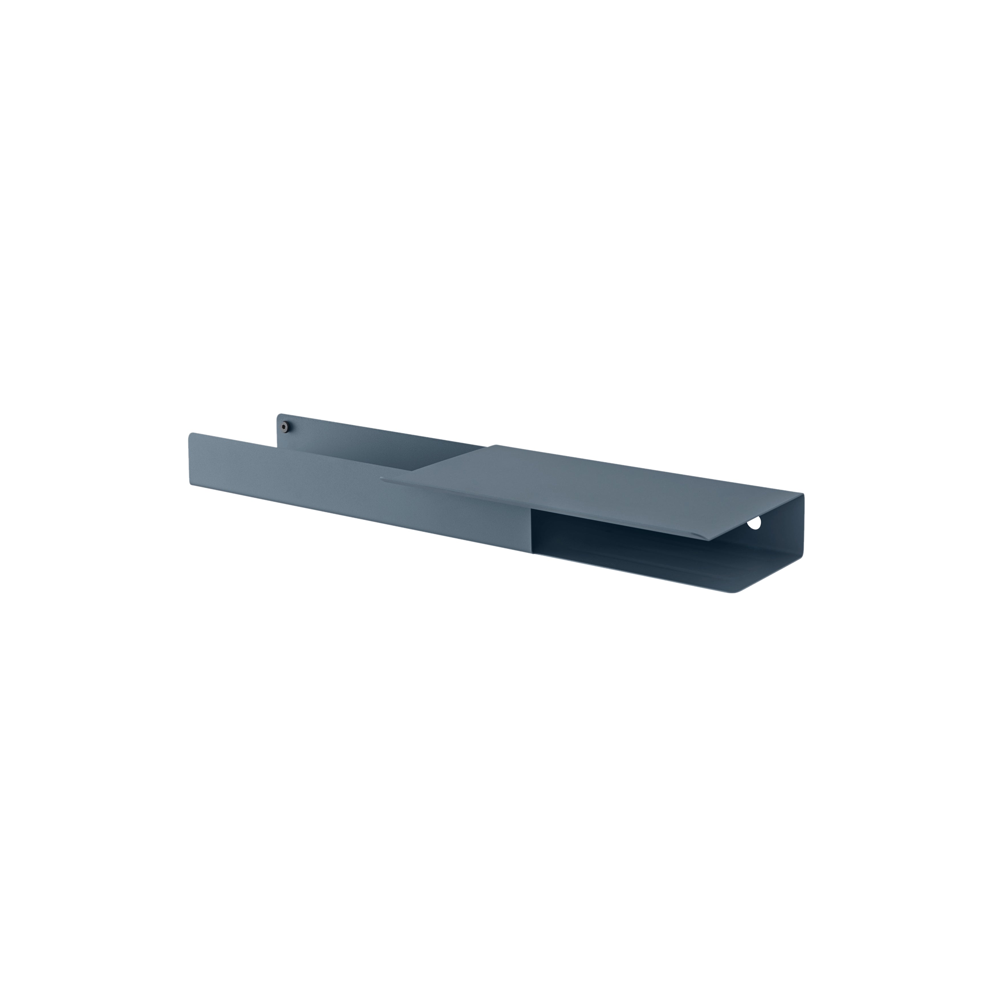 Folded Platform Shelf: Blue-Grey