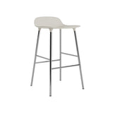 Form Bar + Counter Stool: Chrome + Counter + Light Grey