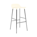 Form Bar + Counter Stool: Chrome + Bar + Cream