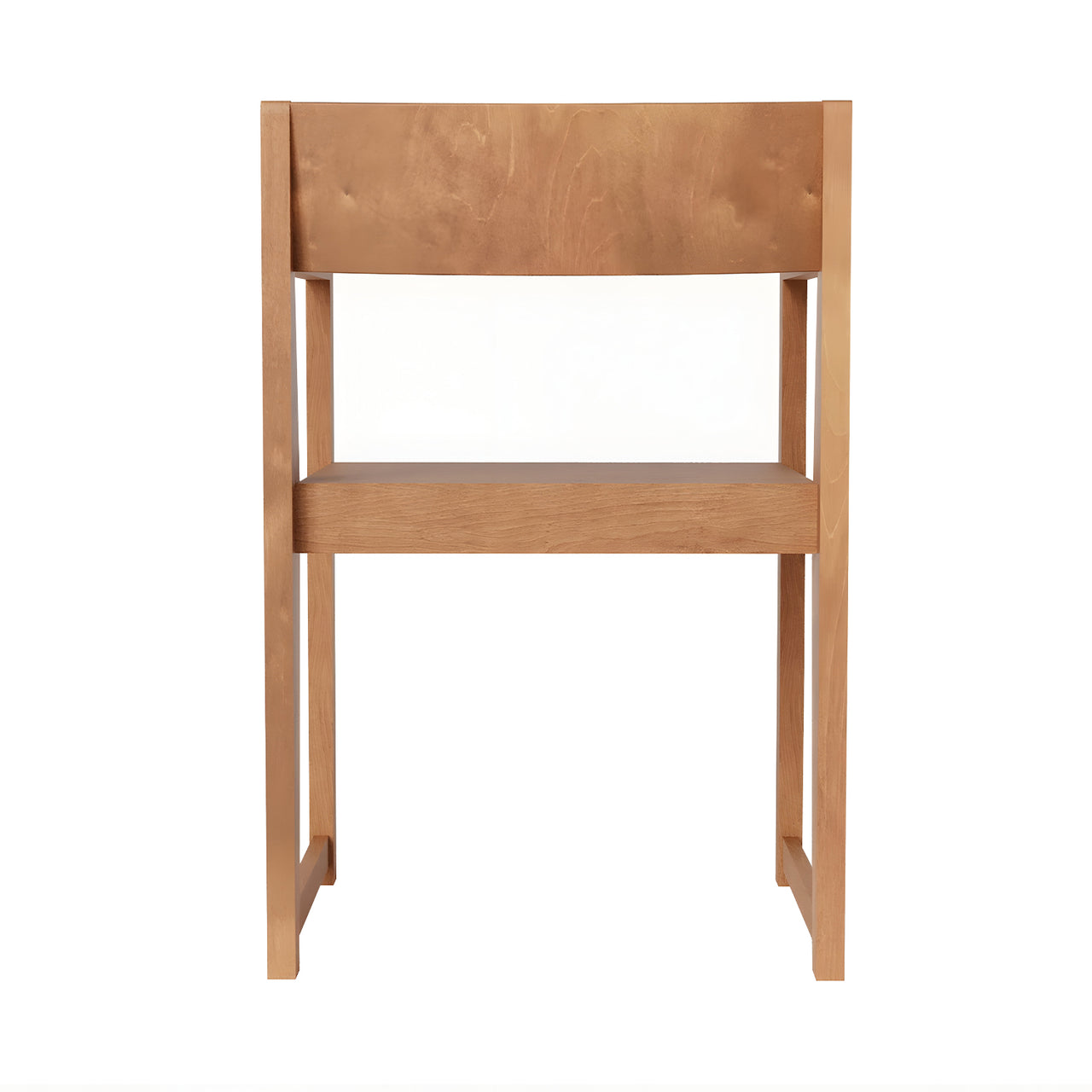 01 Arm Chair: Warm Brown Birch + Without Cushion
