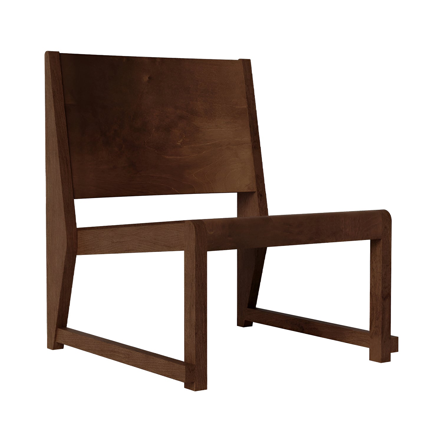 Easy Chair 01 : Without Cushion + Dark Brown Birch