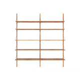 Shelf Library: High (W80) + Double Section + Natural Oiled Oak