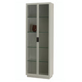 Frame XL: Glass Doors + Covered Side + Light Grey + Black