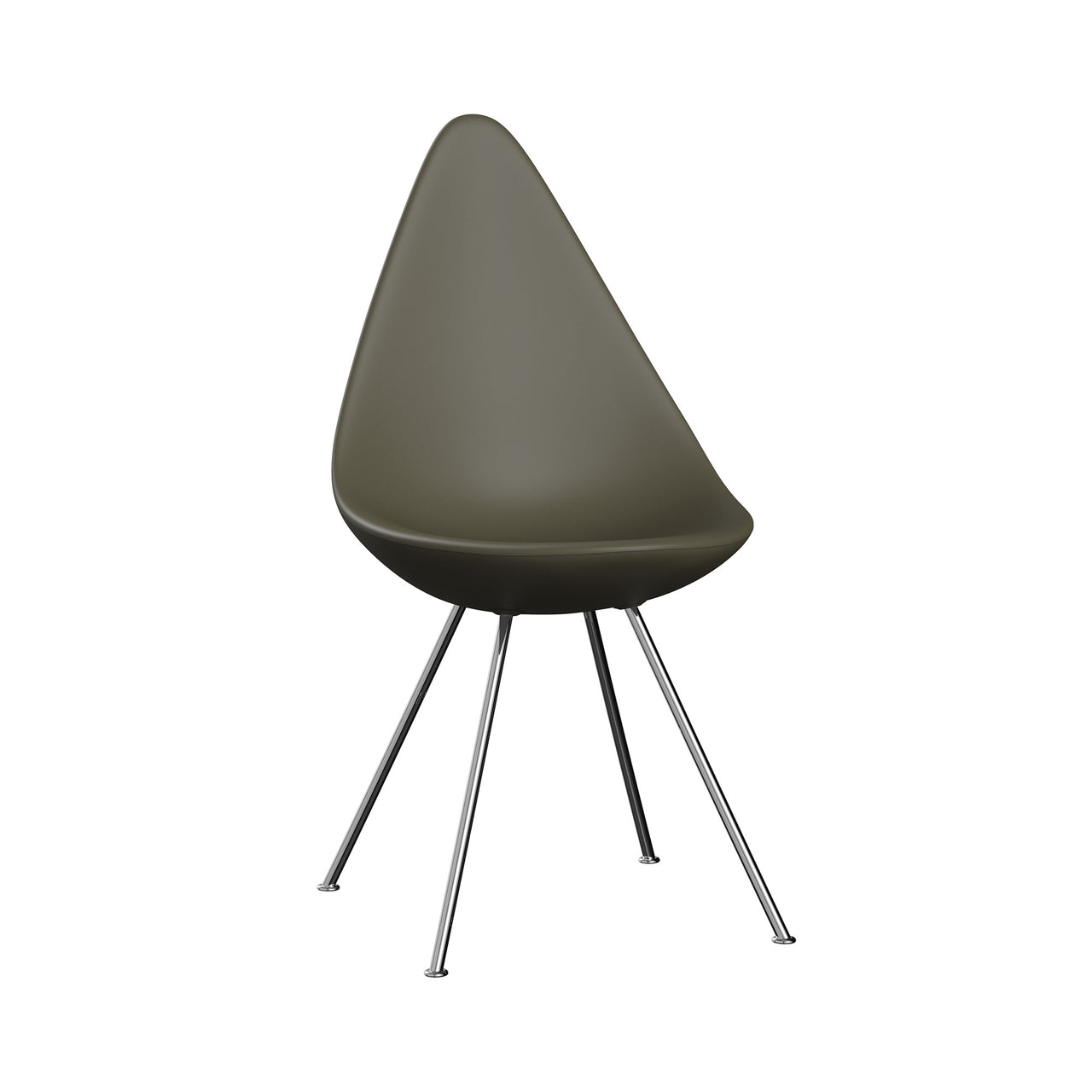 Drop Chair: High + Olive Green + Chrome