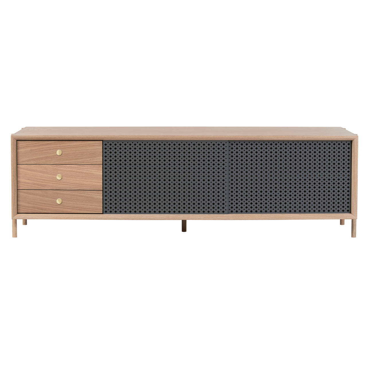 Gabin Sideboard: Large + With Drawer + Natural Oak