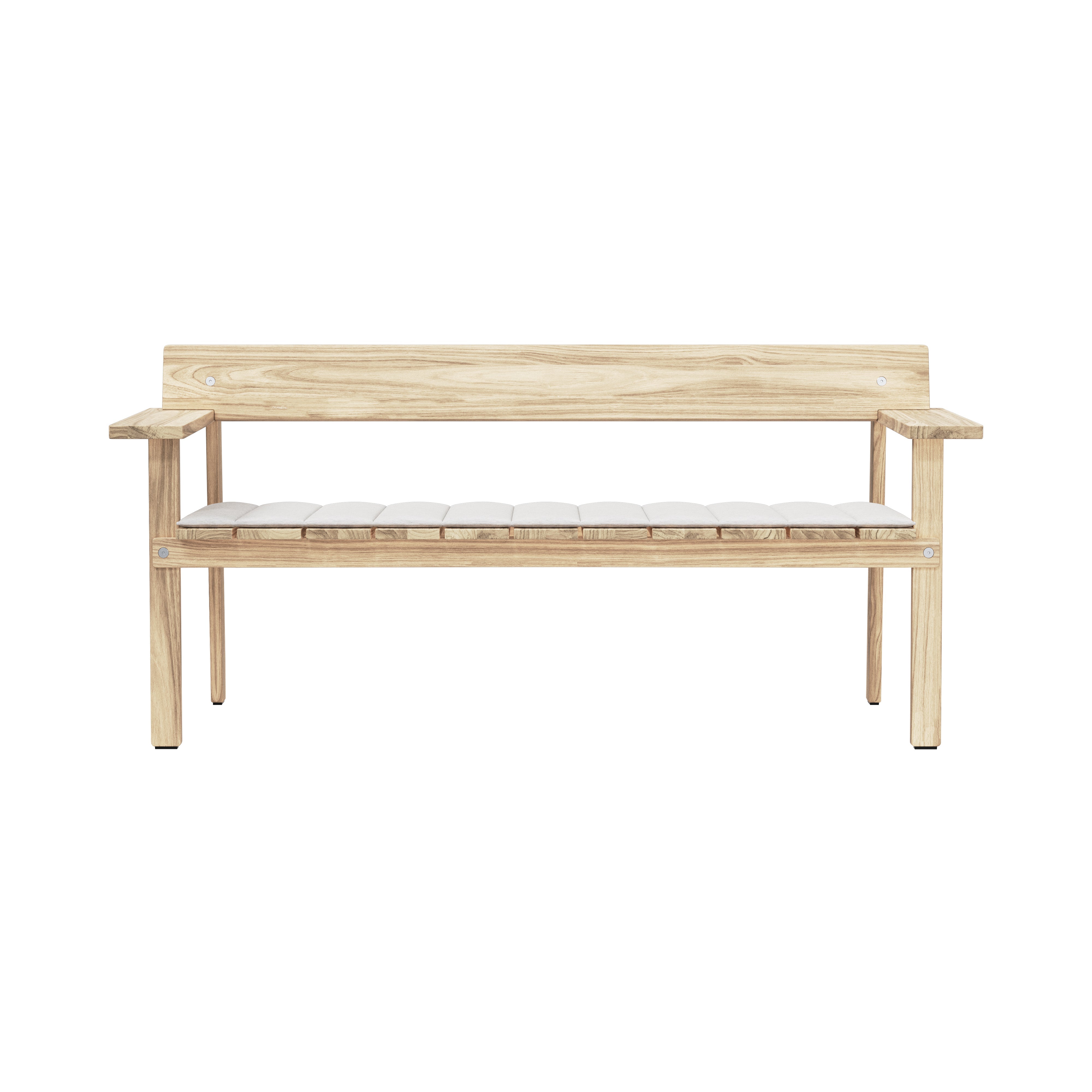GL101 Timbur Outdoor Bench: Upholstered