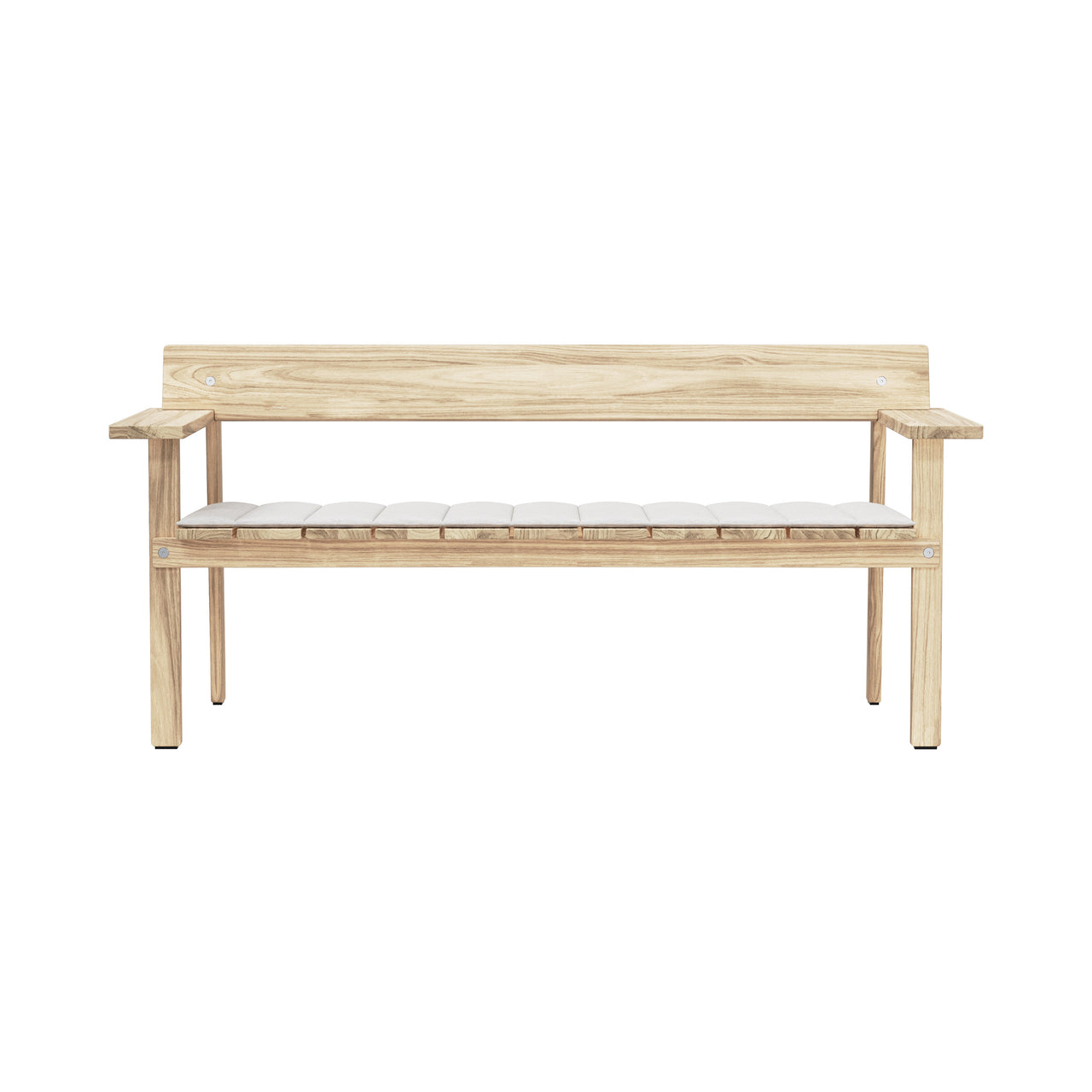 GL101 Timbur Outdoor Bench: Upholstered