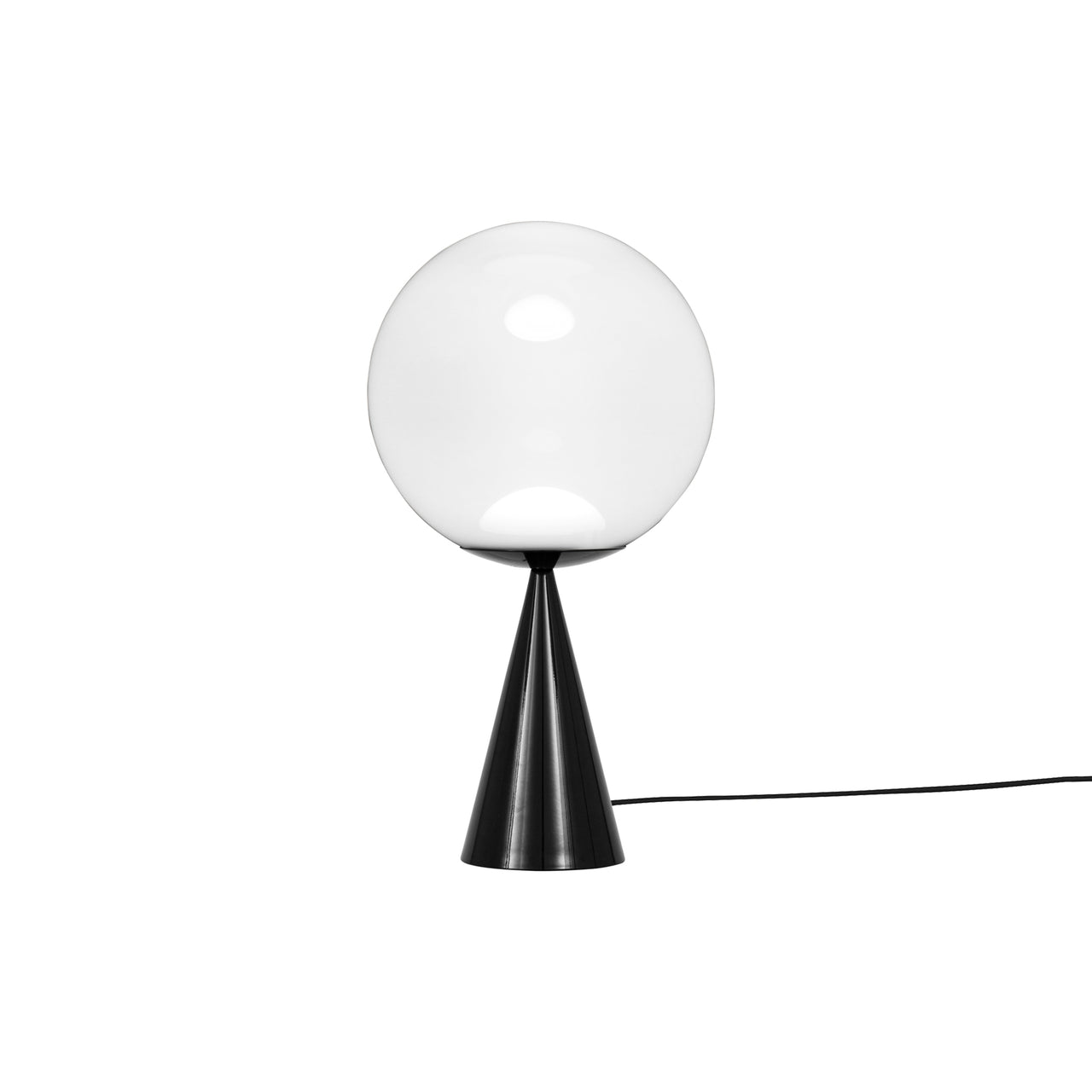 Globe Cone Fat Table Lamp: Opal