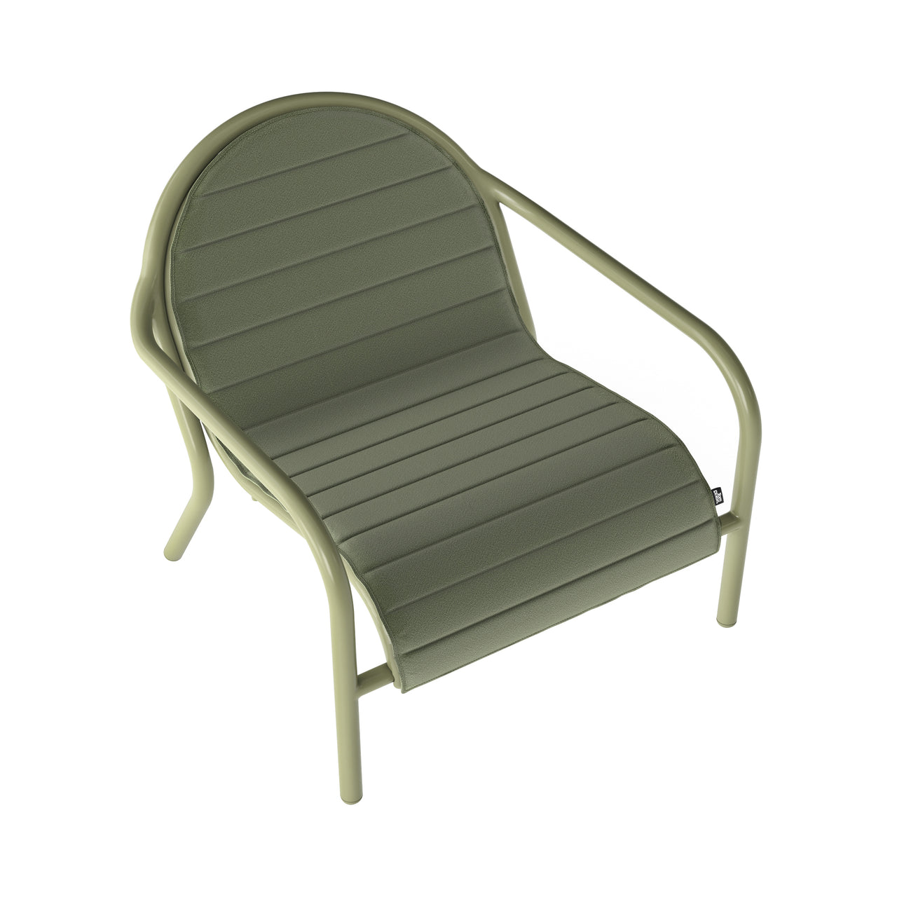 Groove Lounge Chair: With Cushion + Moss