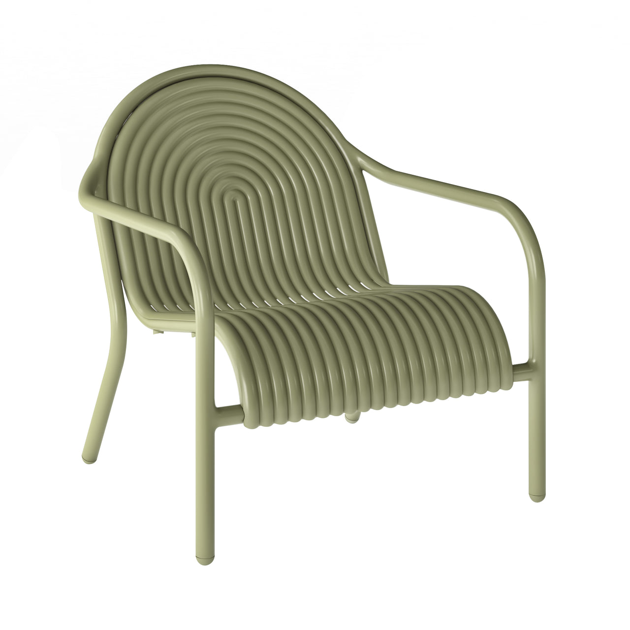 Groove Lounge Chair: Without Cushion + Moss
