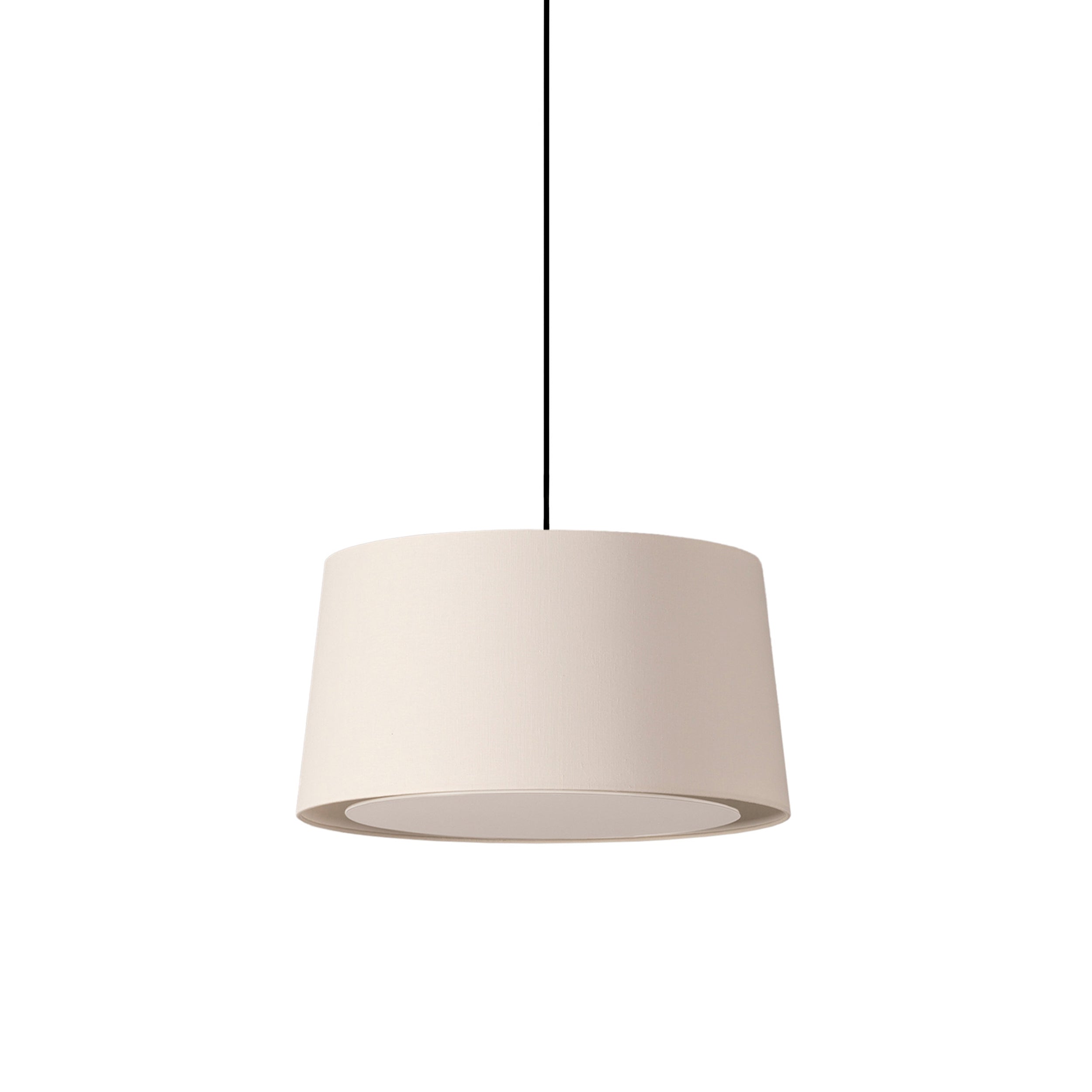 GT6 Pendant Lamp: White Linen + Black