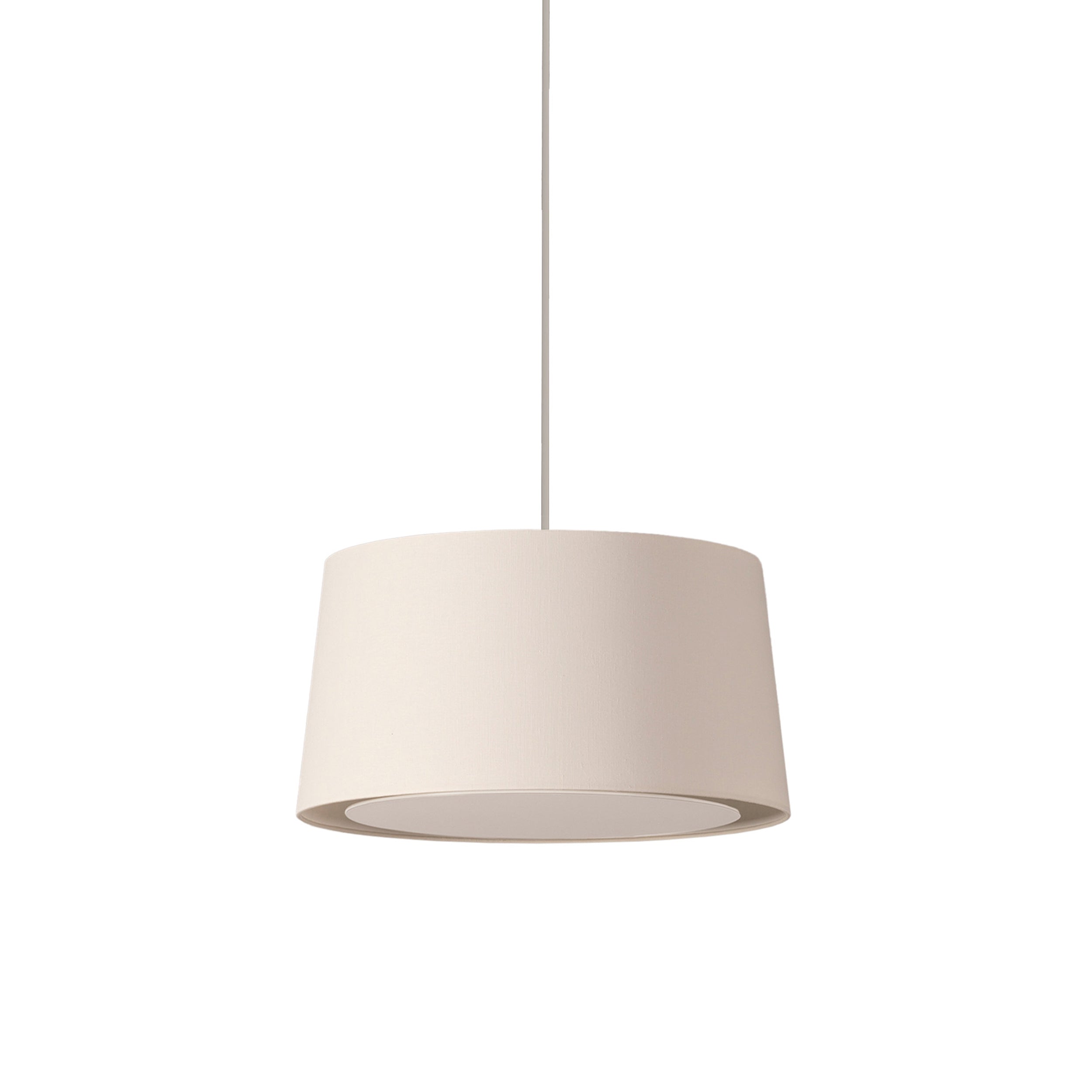 GT6 Pendant Lamp: White Linen + White
