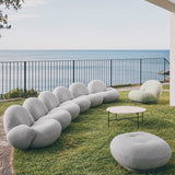 Pacha Sofa with Armrest + Ottoman: Outdoor