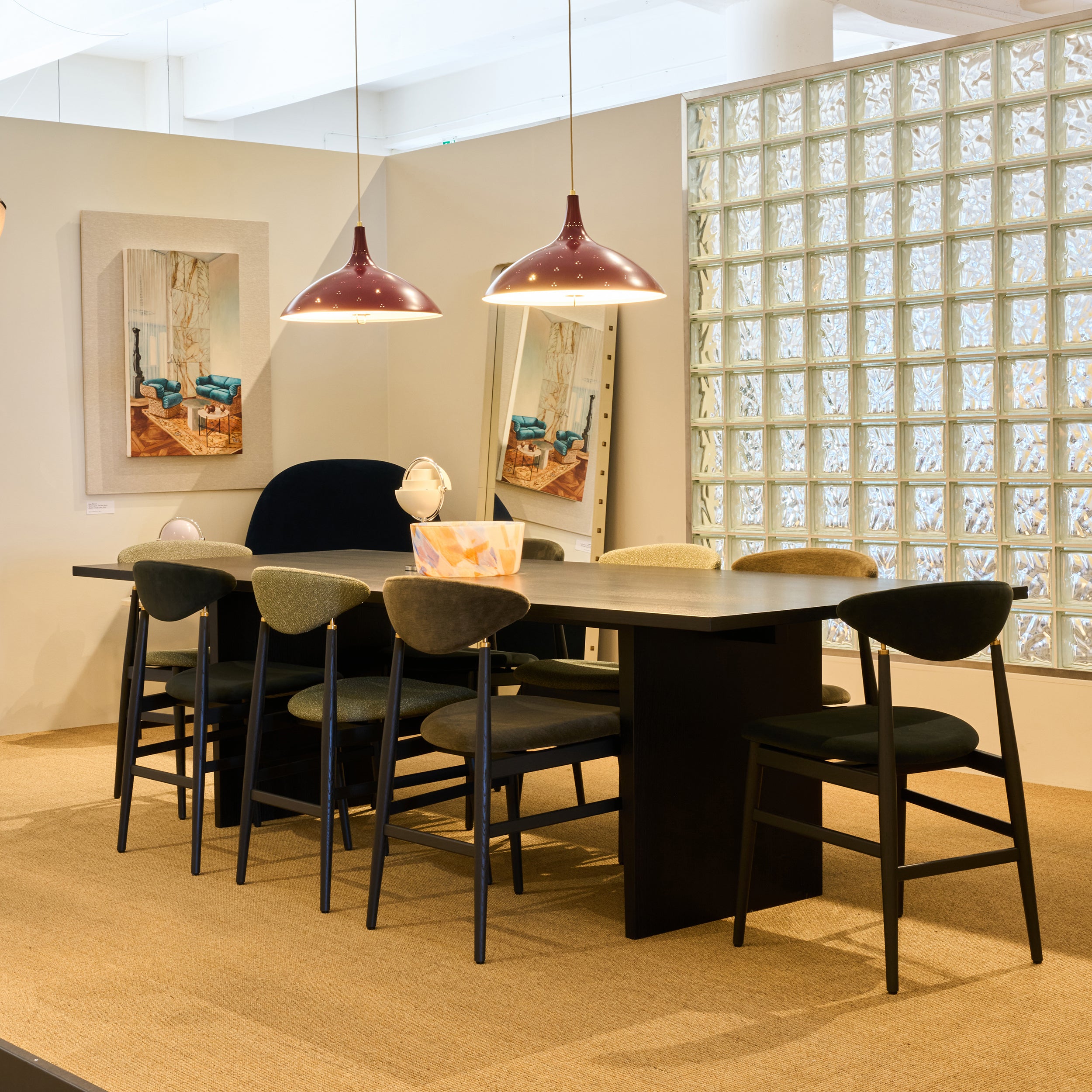 Gent Dining Chair: Wood Base + Fully Upholstered