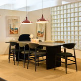 Gent Dining Chair: Wood Base + Fully Upholstered