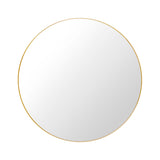Gubi Wall Mirror: Round + Polished Brass