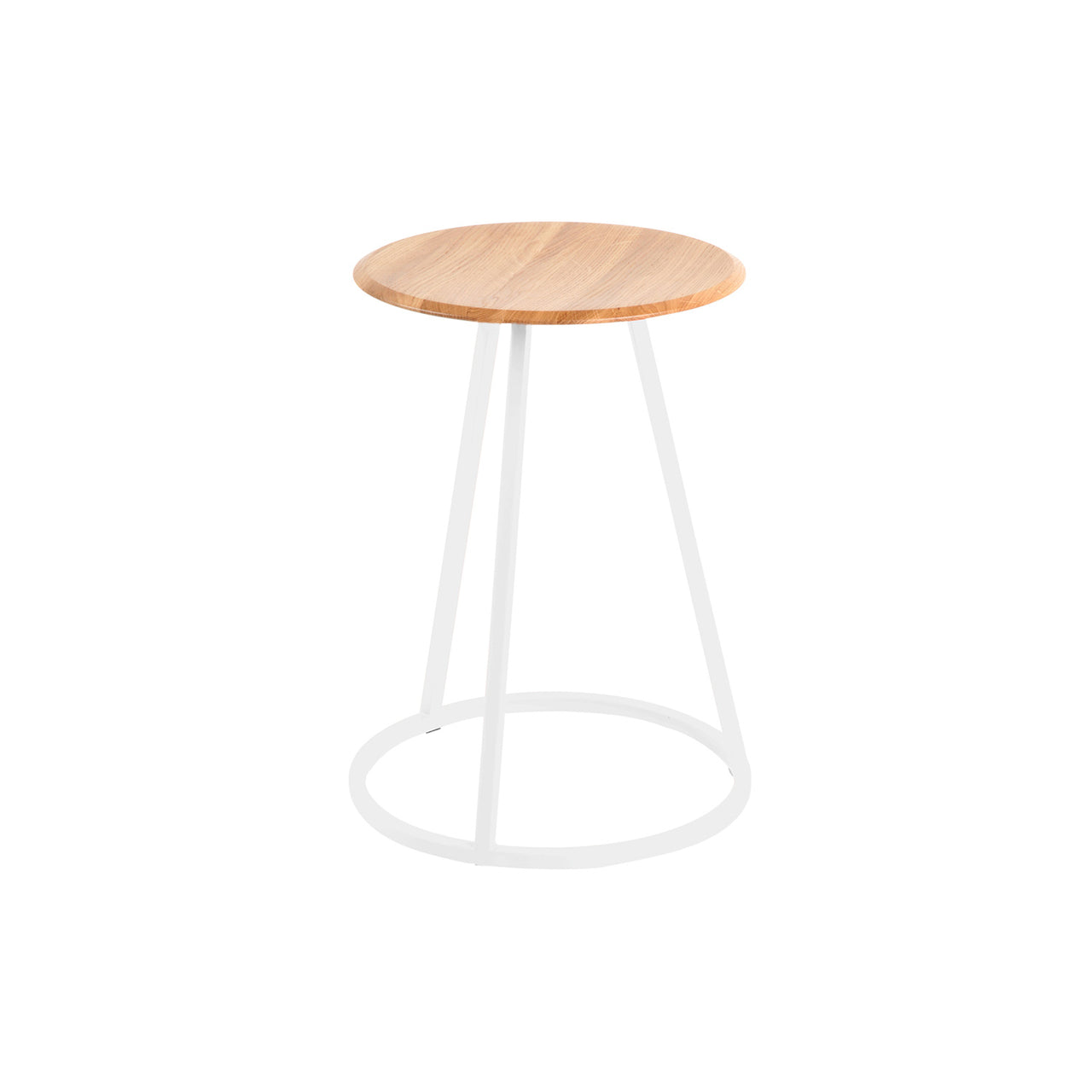 Gustave Stool: Natural Oak + White