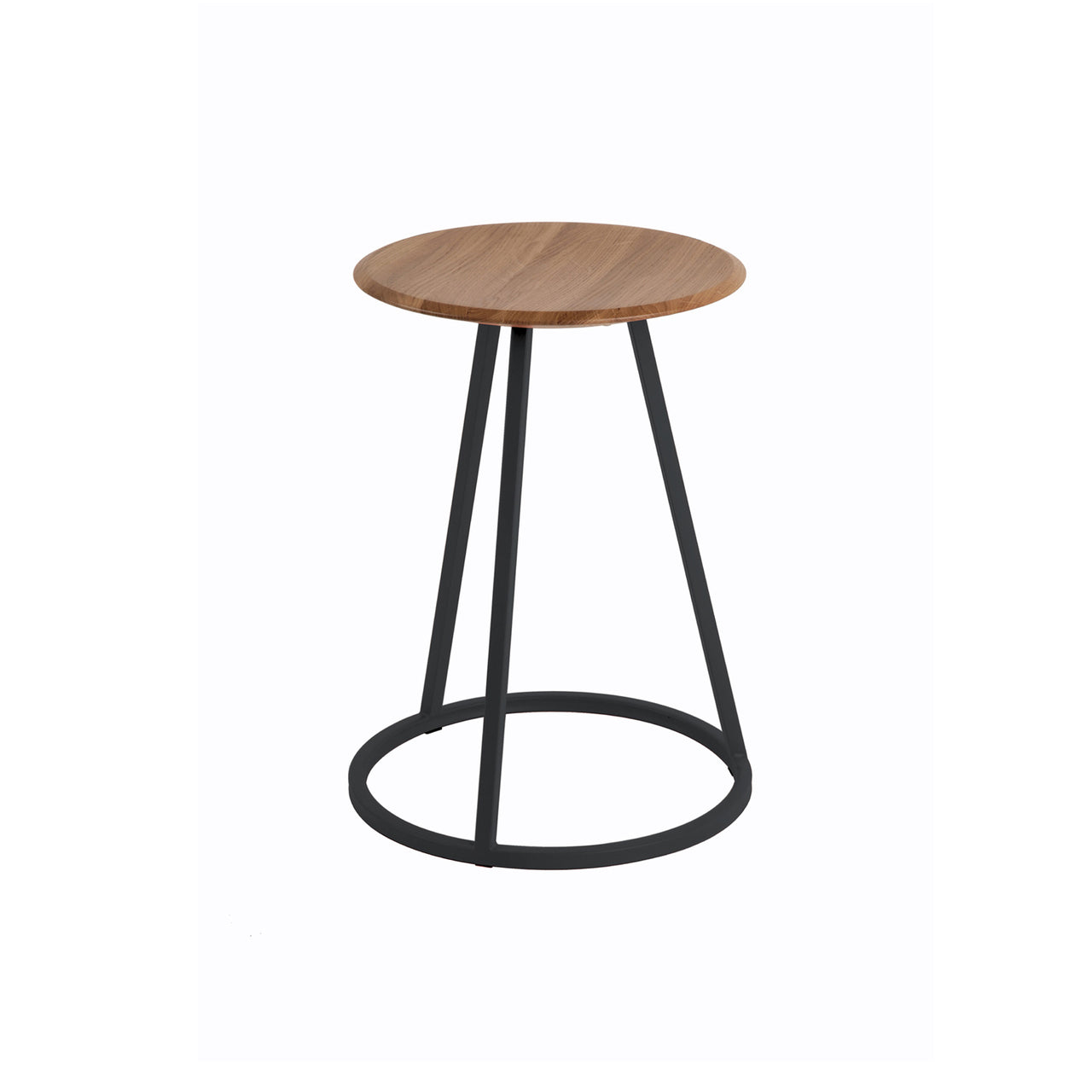 Gustave Stool: Natural Walnut + Slate Grey