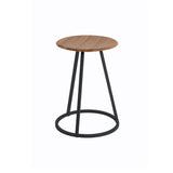 Gustave Stool: Natural Walnut + Slate Grey