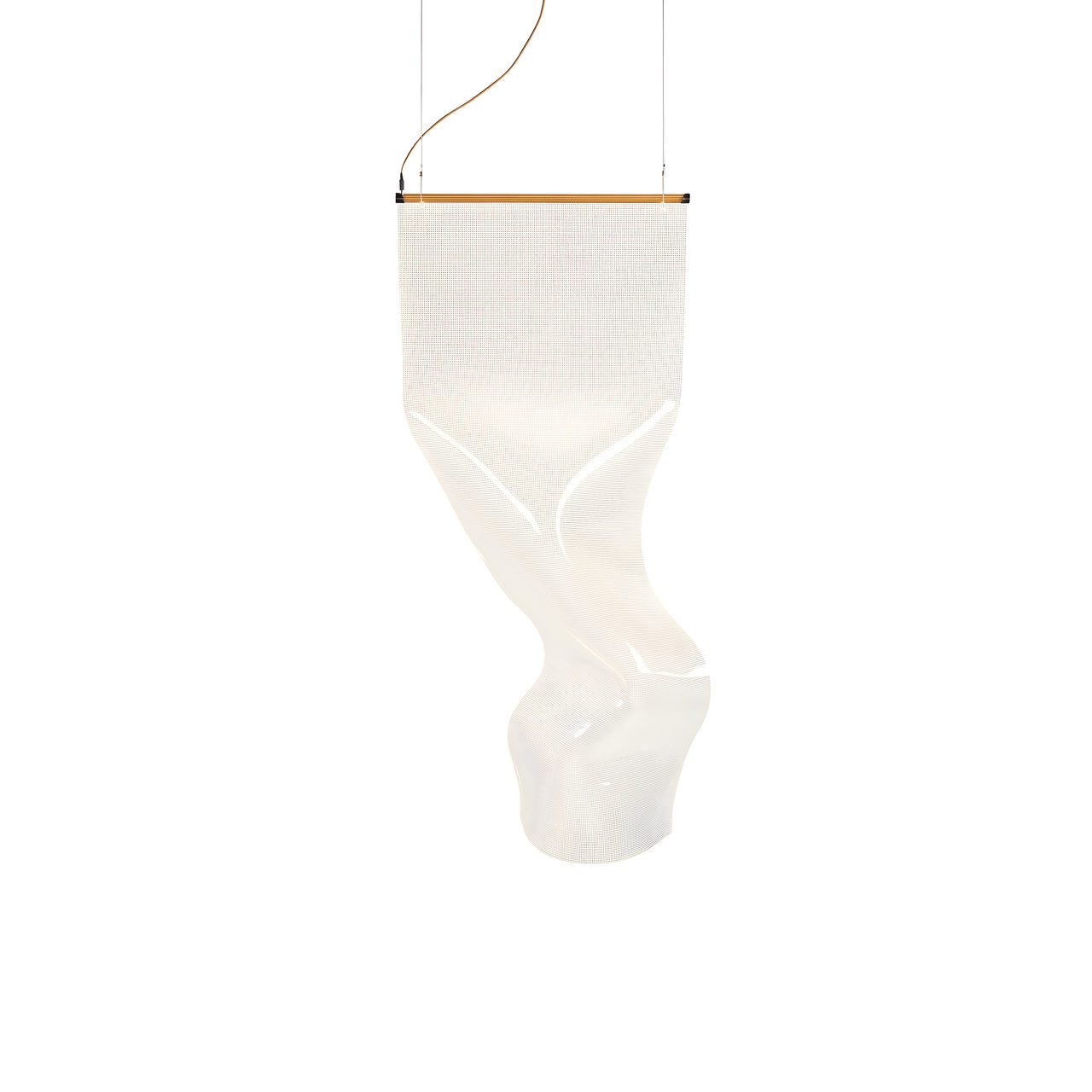 Gweilo Zhou Pendant Lamp: High - Horizontal + Gold