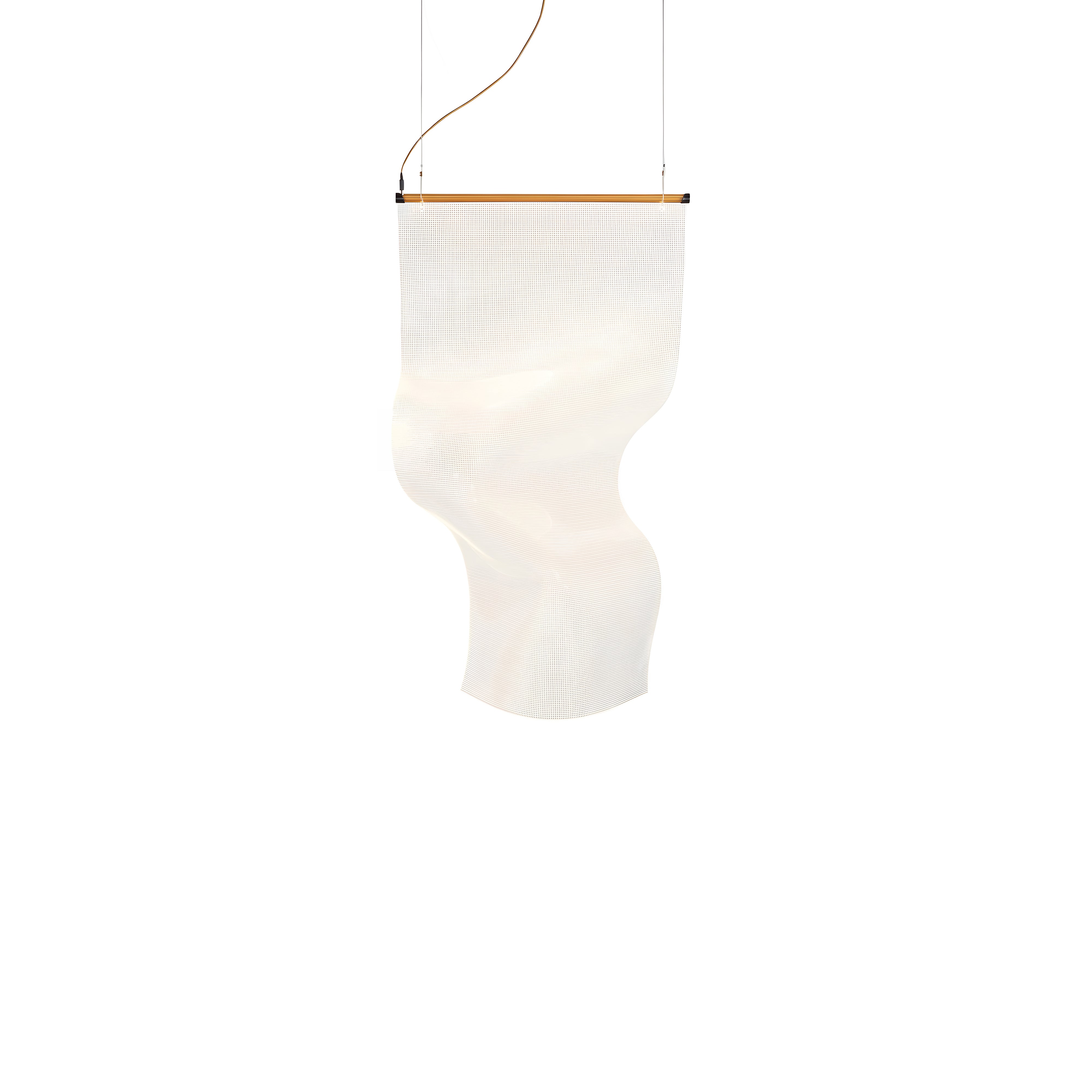 Gweilo Zhou Pendant Lamp: Low - Horizontal + Gold