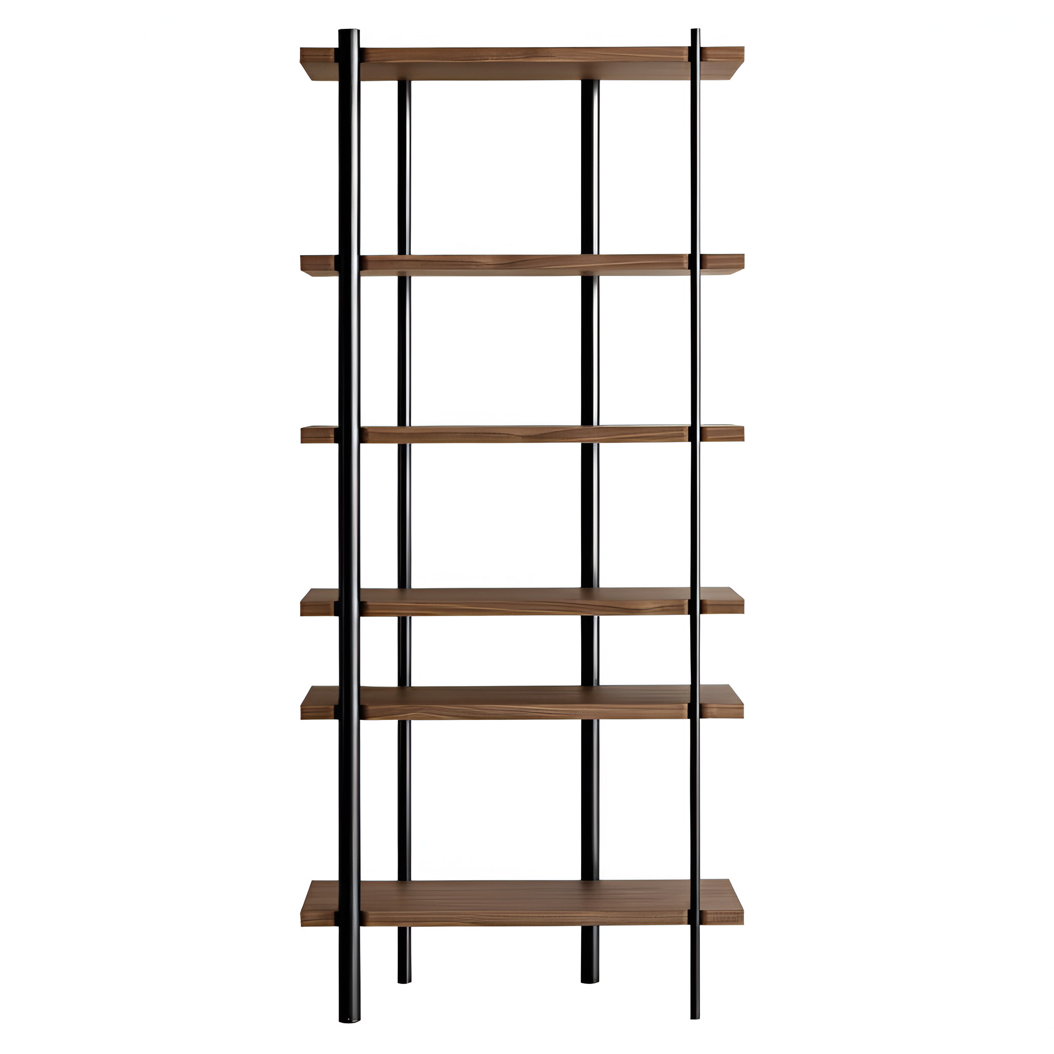Milonga Book Shelf: Lacquered Black + Canaletto Walnut