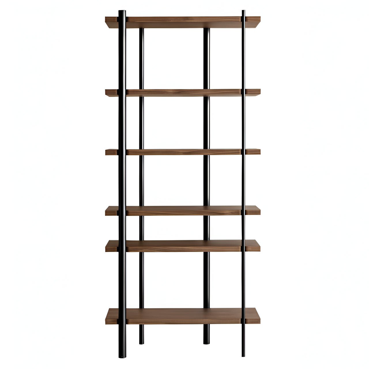 Milonga Book Shelf: Lacquered Black + Canaletto Walnut