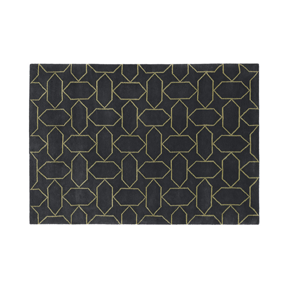 Gems Outlined Rug: Small + Eggnog