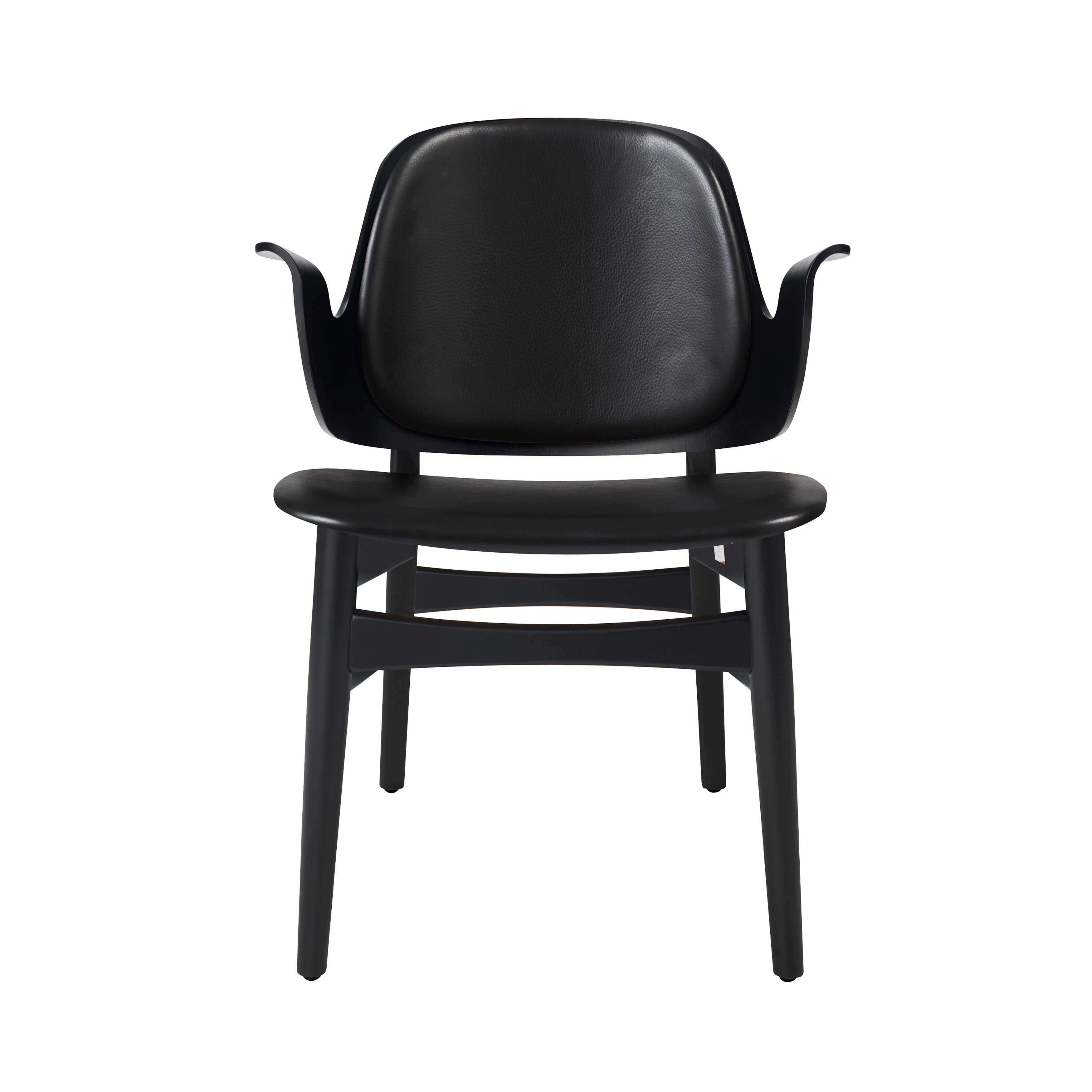 Gesture Lounge Chair: Upholstered + Black Lacquered Oak