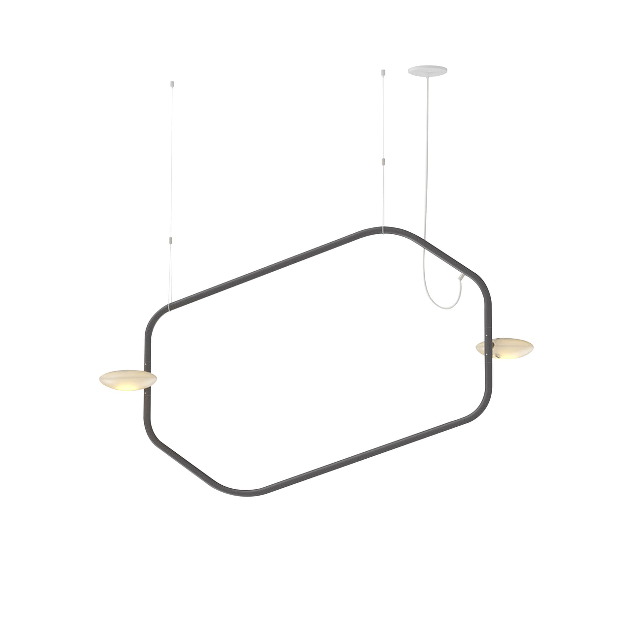 Palindrome Single Pendant: 2 Heads + Glimmer