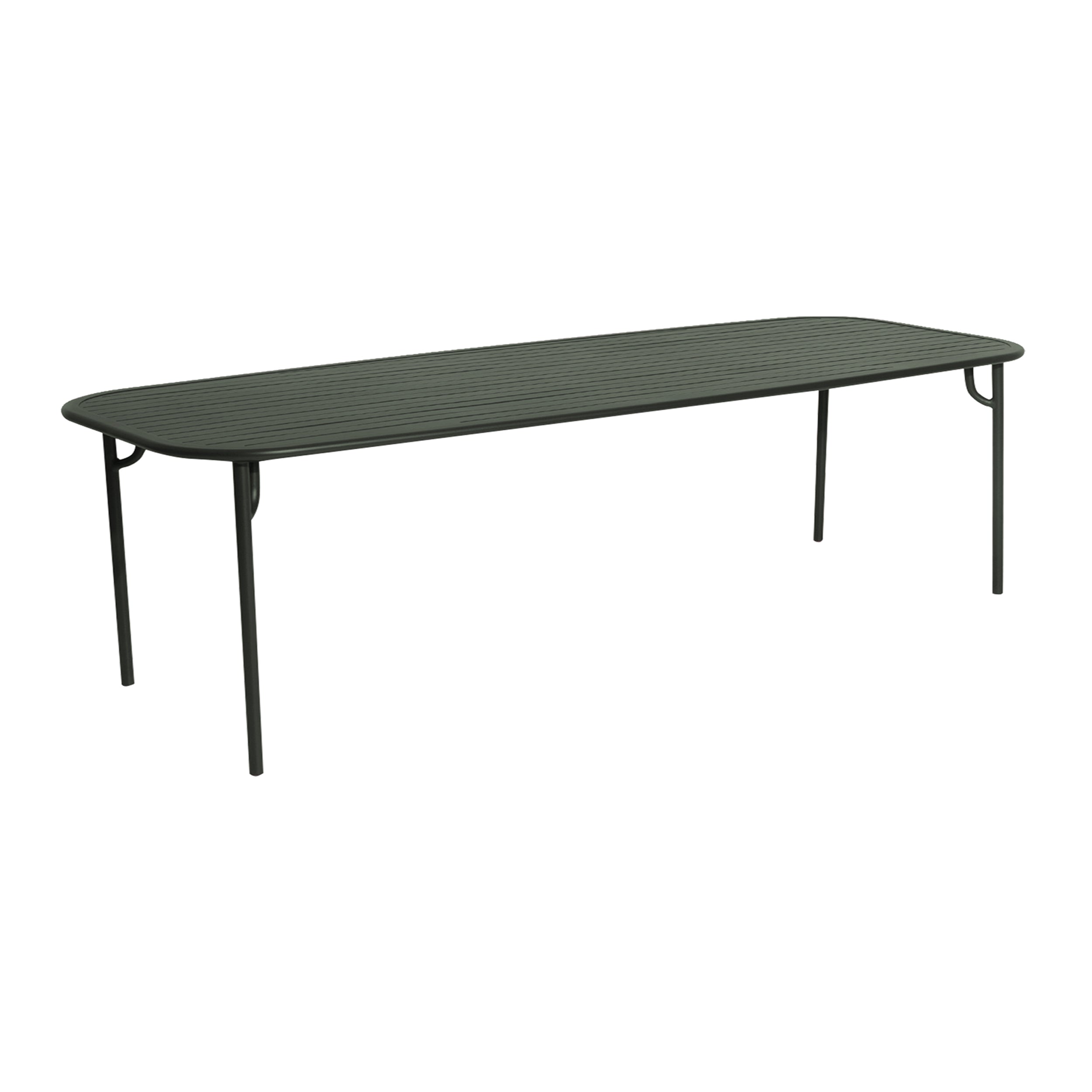 Week-End Rectangular Dining Table: 
 Glass Green