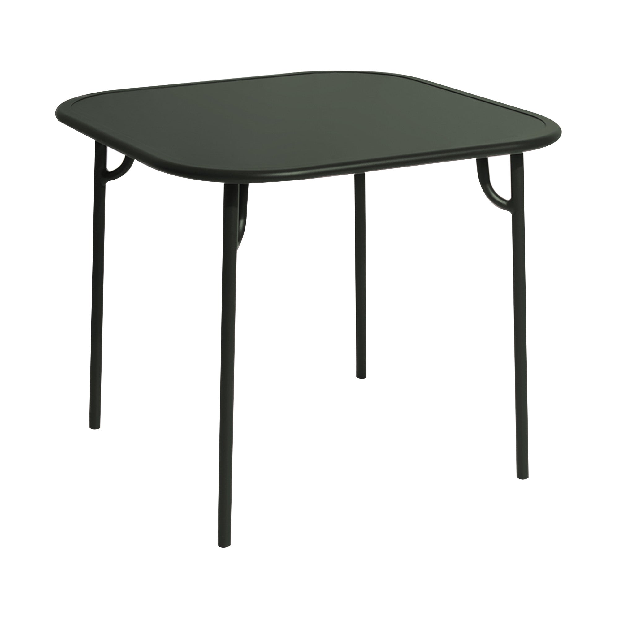 Week-End Square Dining Table: Glass Green